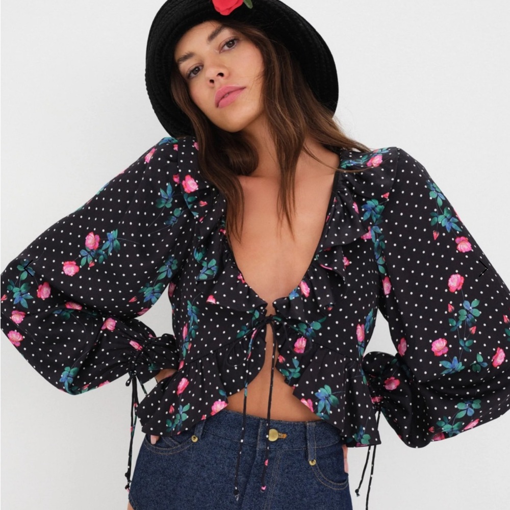 NWT For Love and Lemons Rosen Blouse